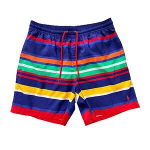 POLO Ralph Lauren Mens Striped Swim Trunks Shorts M EUC